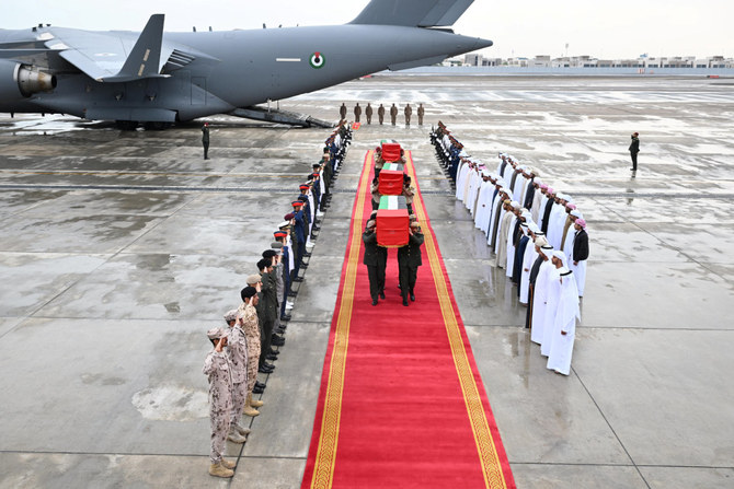 Bodies of UAE military personnel killed in Somalia arrive home
