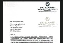 Defamatory publication: Kwara Hon Ahmed Shaba demands retraction and Apologies from Sahara Reporters